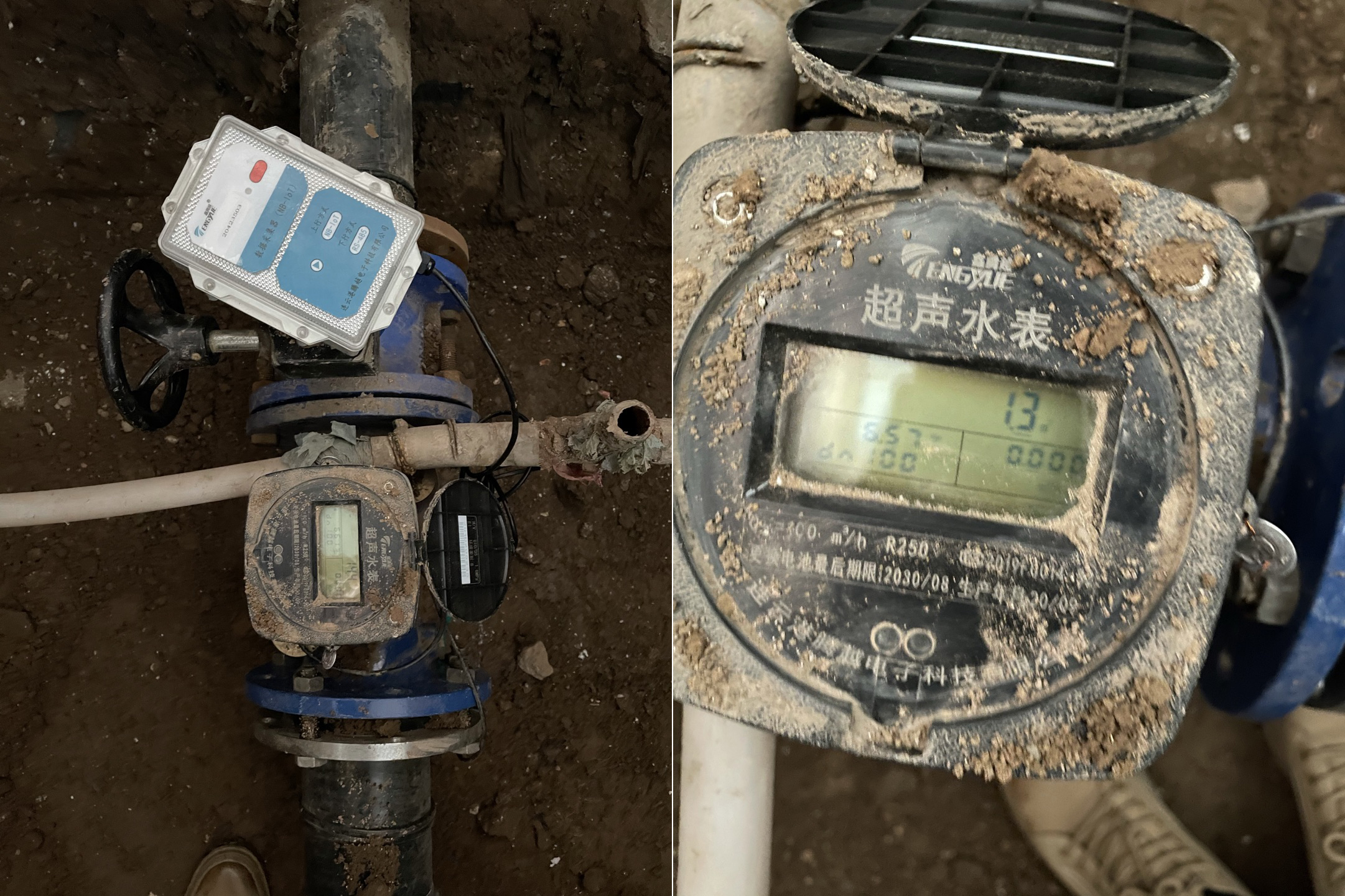 鑫腾越大口径超声波水表安装案例